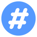 Rounded Hashtag icon
