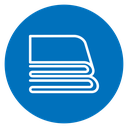Rounded the folded bath towels icon