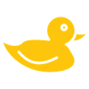 Rubber Duck Bath Toy Color Filled icon