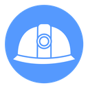 Safety Helmet Lamp Color Filled icon