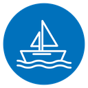 Sailboat Color Filled icon