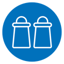 Salt and pepper shakers icon