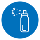 Sanitizing spray bottle icon