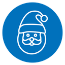Santa claus face icon