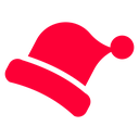 Santa Hat Color Filled icon