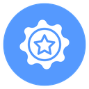 Scalloped Star Badge Color Filled icon