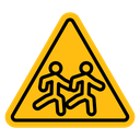 School crossing sign icon