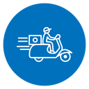 Scooter Delivery Color Filled icon