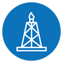 Shale gas rig icon