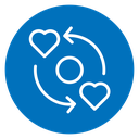 Sharing love icon