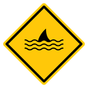 Shark Warning Sign icon