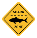 Danger of shark sign icon
