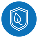 Shield with leafs icon