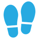 Shoe Sole Prints Pair Color Filled icon