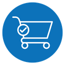 Shopping cart check icon