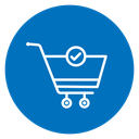 Shopping cart check 2 icon