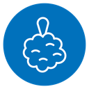 Shower sponge ball icon