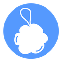 Shower sponge ball icon