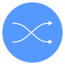 Shuffle Cross Arrows Color Filled icon
