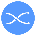 Shuffle Crossed Arrows Color Filled icon