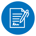 Signature in documents icon