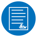 Signed contract icon