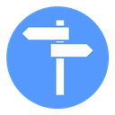 Signpost Color Filled icon