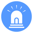 Siren Alarm Light Color Filled icon