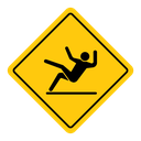 Slip Warning sign icon