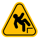 Slip Warning sign icon