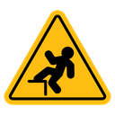 Slip Warning sign icon