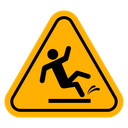 Slip Warning sign icon