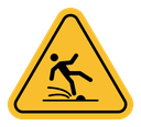 Slip Warning sign icon