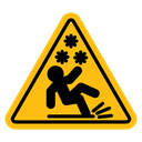 Slippery ice sign icon