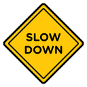 Slow Down Sign icon