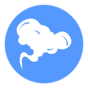 Smoke steam silhouette icon