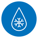 Snowflake droplets icon
