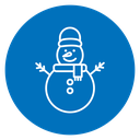 Snowman Color Filled icon