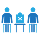 Social distancing sitting icon