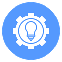 Solution Lightbulb Gear icon