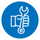 Spanner in hand icon