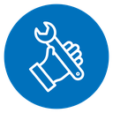 Spanner in hand icon