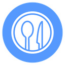 Spoon Knife Plate Color Filled icon