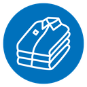 Stack of folded shirts icon