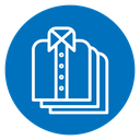 Stack of folded shirts icon