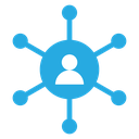 Stakeholders Network Hub Color Filled icon