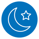 Star and crescent icon