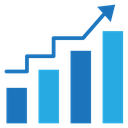 Statistic Up Color Filled icon