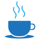 Steaming Coffee Cup Saucer icon