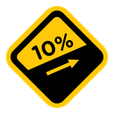 Steep slope ahead sign icon